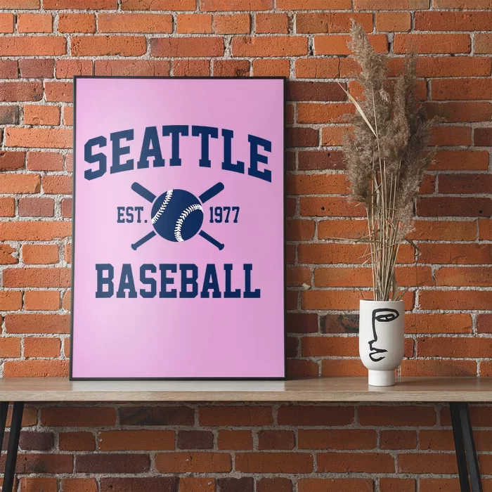 Seattle Baseball Athletic Vintage Sports Team Fan Poster