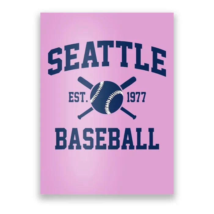 Seattle Baseball Athletic Vintage Sports Team Fan Poster