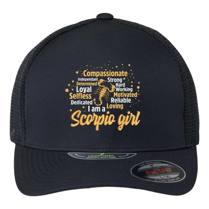 Scorpio Birthday Astrology Zodiac Sign Wo Scorpio Flexfit Unipanel Trucker Cap