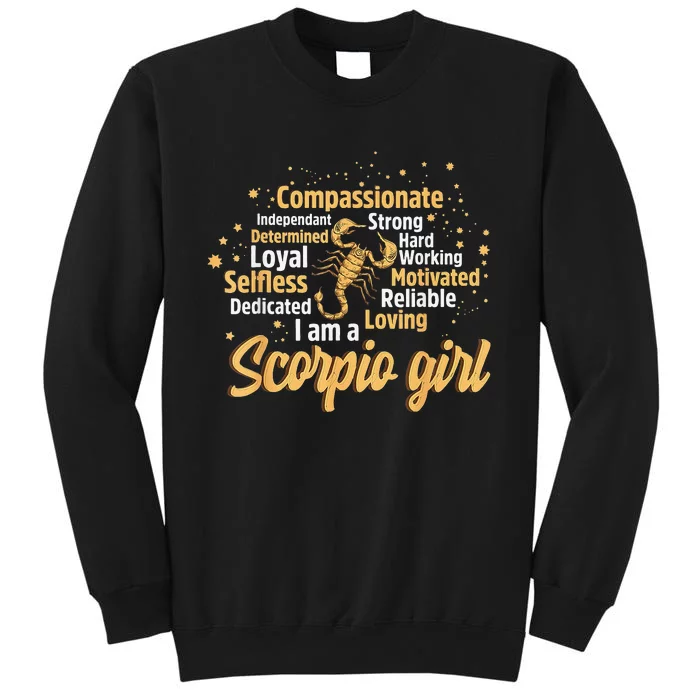 Scorpio Birthday Astrology Zodiac Sign Wo Scorpio Tall Sweatshirt