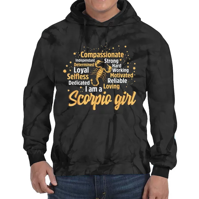 Scorpio Birthday Astrology Zodiac Sign Wo Scorpio Tie Dye Hoodie