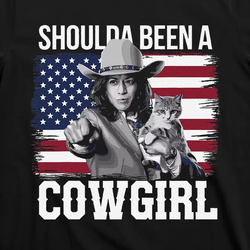 Shoulda Been A Cowgirl Patriotic Western Kamala Harris 2024 T-Shirt