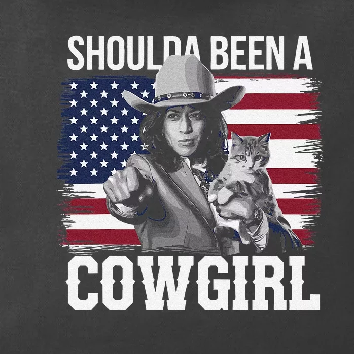 Shoulda Been A Cowgirl Patriotic Western Kamala Harris 2024 Zip Tote Bag