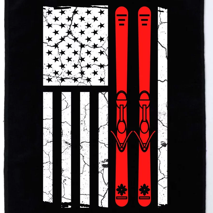 Ski Boarding American Flag Sport Hobby Platinum Collection Golf Towel