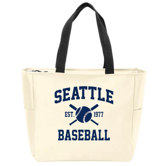 Seattle Baseball Athletic Vintage Sports Team Fan Zip Tote Bag