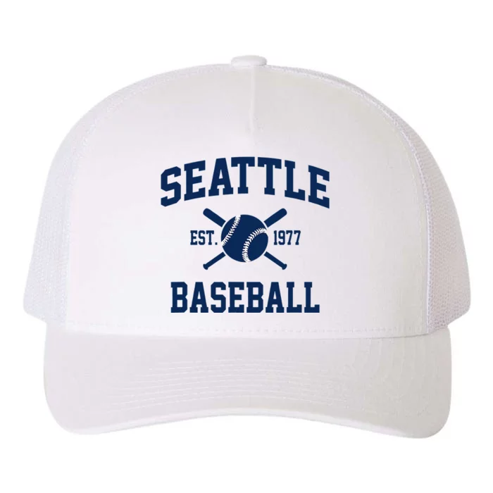 Seattle Baseball Athletic Vintage Sports Team Fan Yupoong Adult 5-Panel Trucker Hat