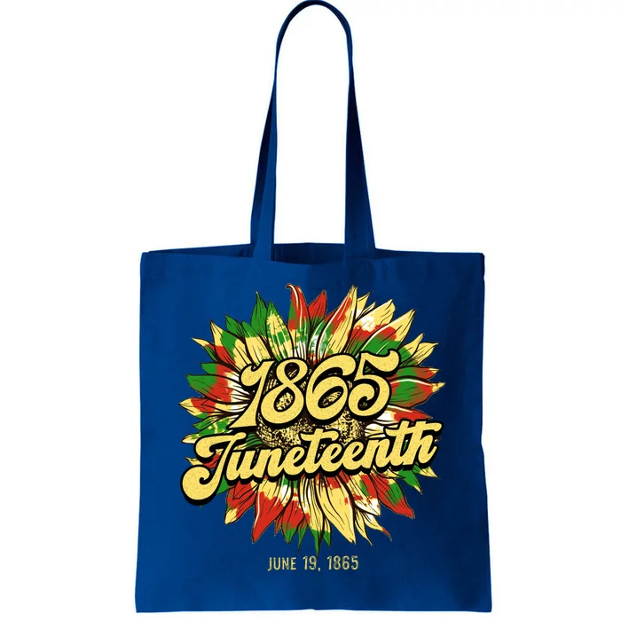 Sunflower Black African American June 19 Juneteenth 1865 Gift Tote Bag