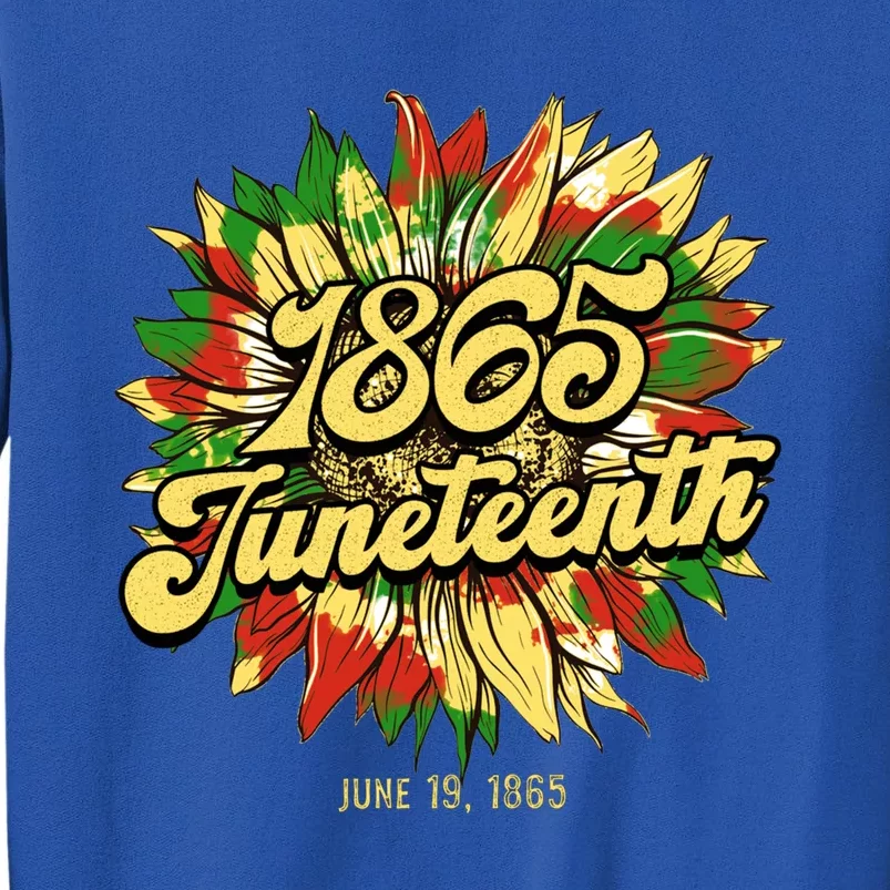 Sunflower Black African American June 19 Juneteenth 1865 Gift Tall Sweatshirt