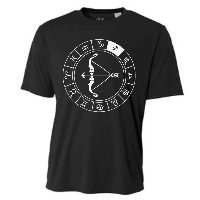 Sagittarius Bow And Arrow Zodiac Sign Sagittarius Cooling Performance Crew T-Shirt