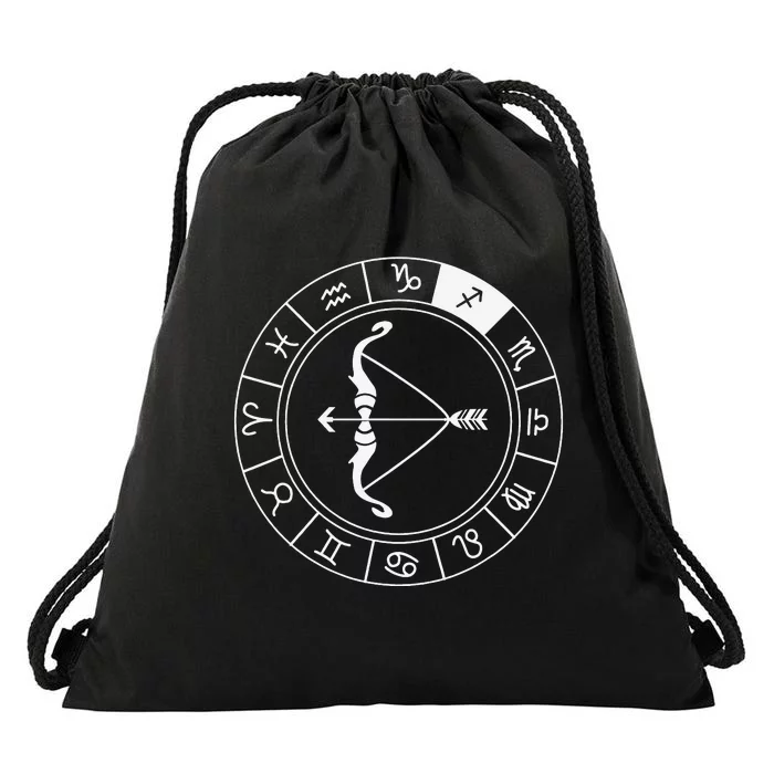 Sagittarius Bow And Arrow Zodiac Sign Sagittarius Drawstring Bag