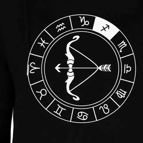 Sagittarius Bow And Arrow Zodiac Sign Sagittarius Womens Funnel Neck Pullover Hood