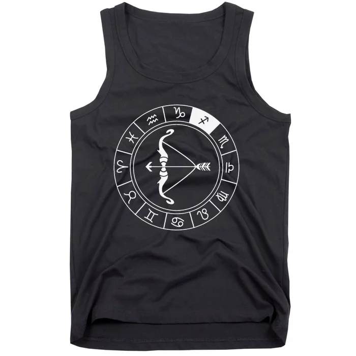 Sagittarius Bow And Arrow Zodiac Sign Sagittarius Tank Top