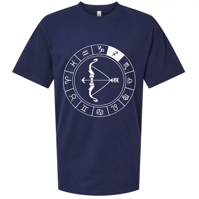 Sagittarius Bow And Arrow Zodiac Sign Sagittarius Sueded Cloud Jersey T-Shirt