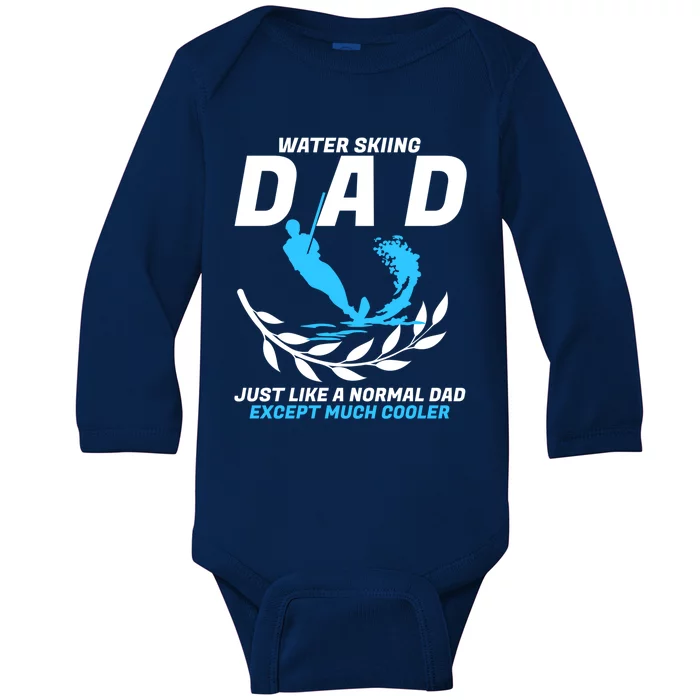 Sports Beach Athletes Wave Lover Water Skiing Dad Gift Baby Long Sleeve Bodysuit