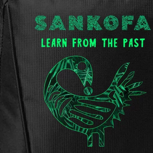 Sankofa Bird Afrocentric Adinkra Symbol Forest Pattern Great Gift City Backpack