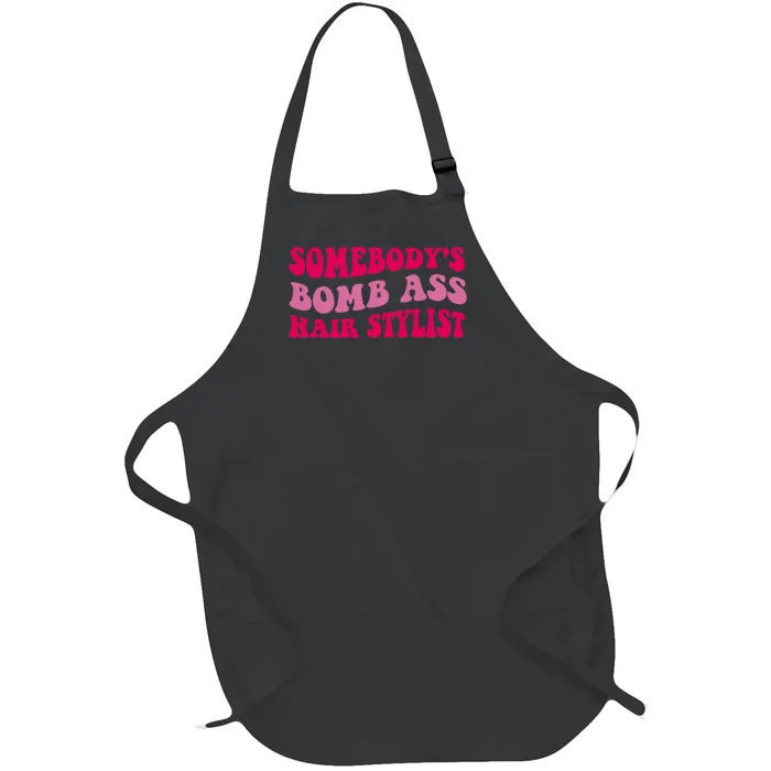 Somebody's Bomb Ass Hairstylist Full-Length Apron With Pocket