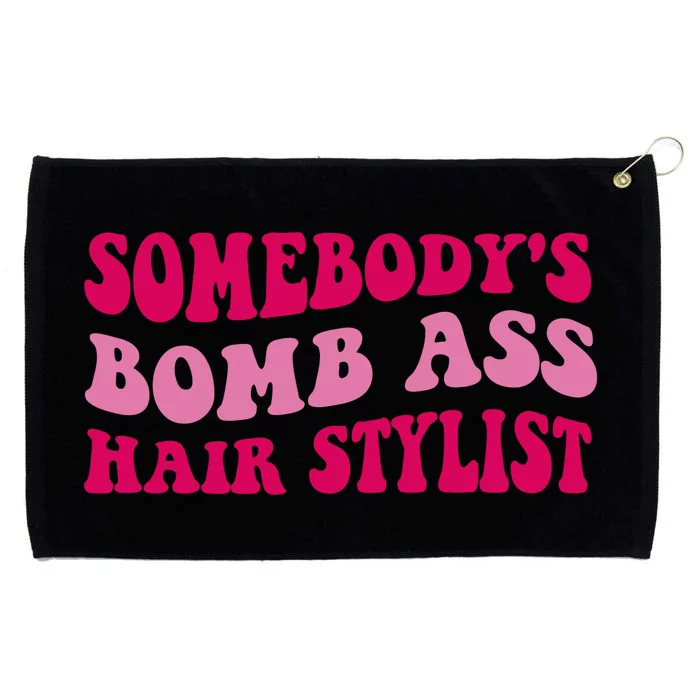 Somebody's Bomb Ass Hairstylist Grommeted Golf Towel