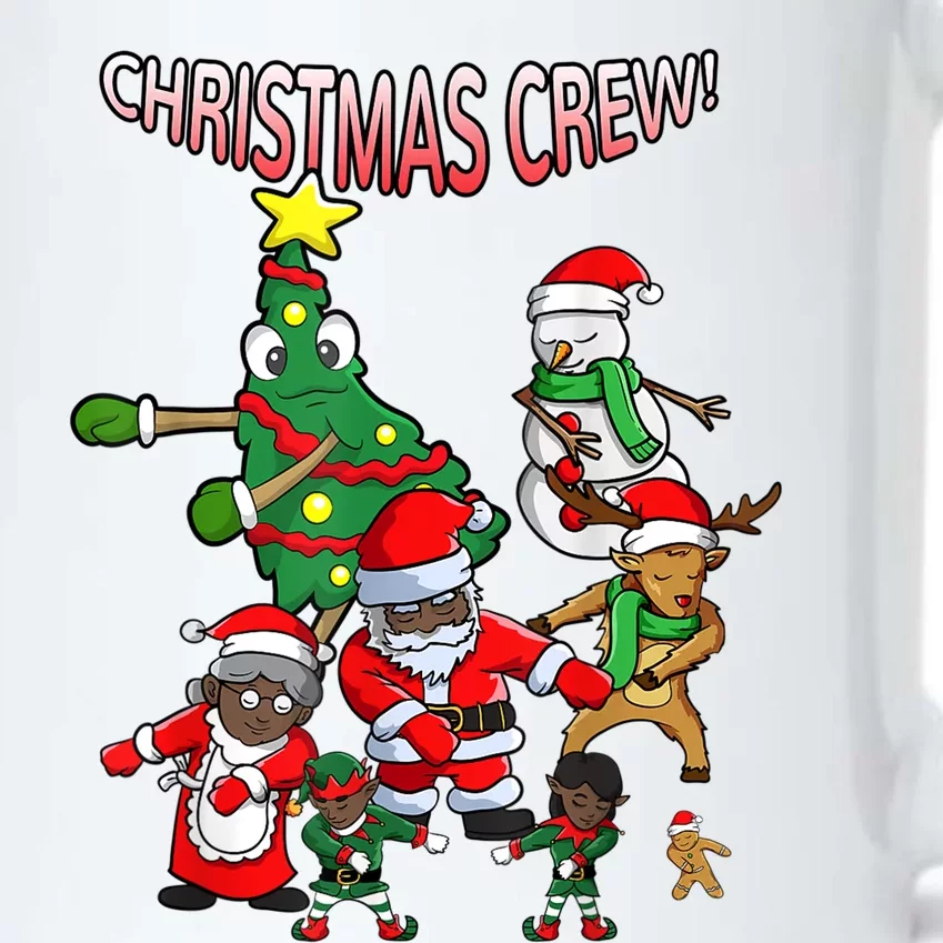 Santa Black African American Christmas Crew Flossing Floss TShirt Black Color Changing Mug