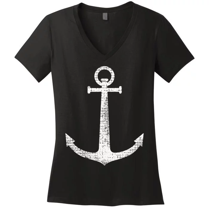 Sailing Boat Anchor Women's V-Neck T-Shirt