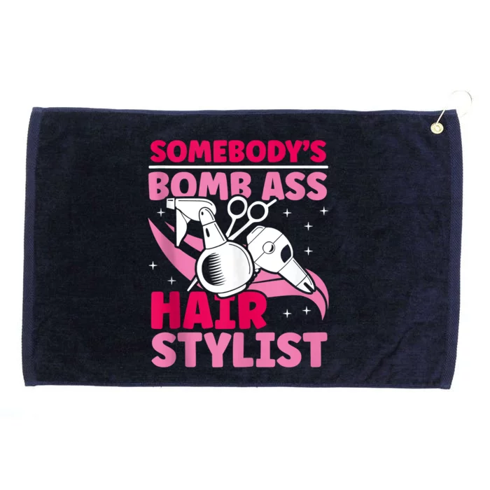 Somebody's Bomb Ass Hairstylist Hairdresser Grommeted Golf Towel