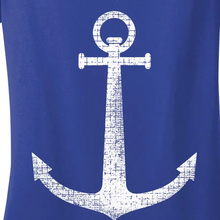 Sailing Boat Anchor Women's V-Neck T-Shirt