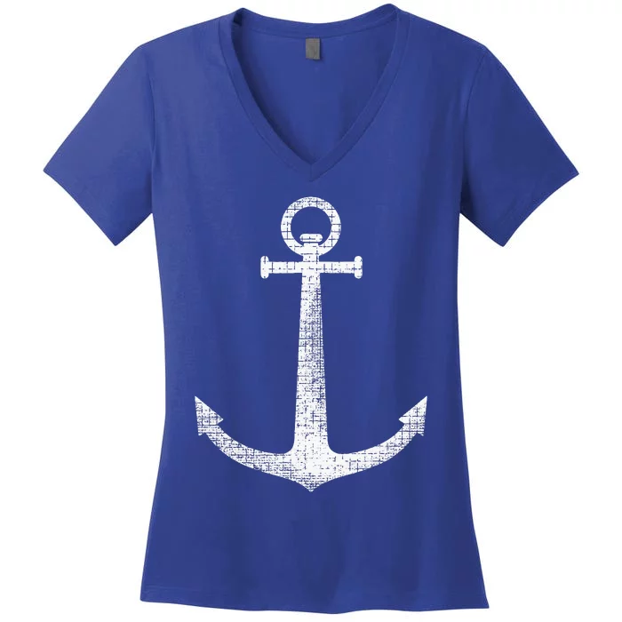 Sailing Boat Anchor Women's V-Neck T-Shirt