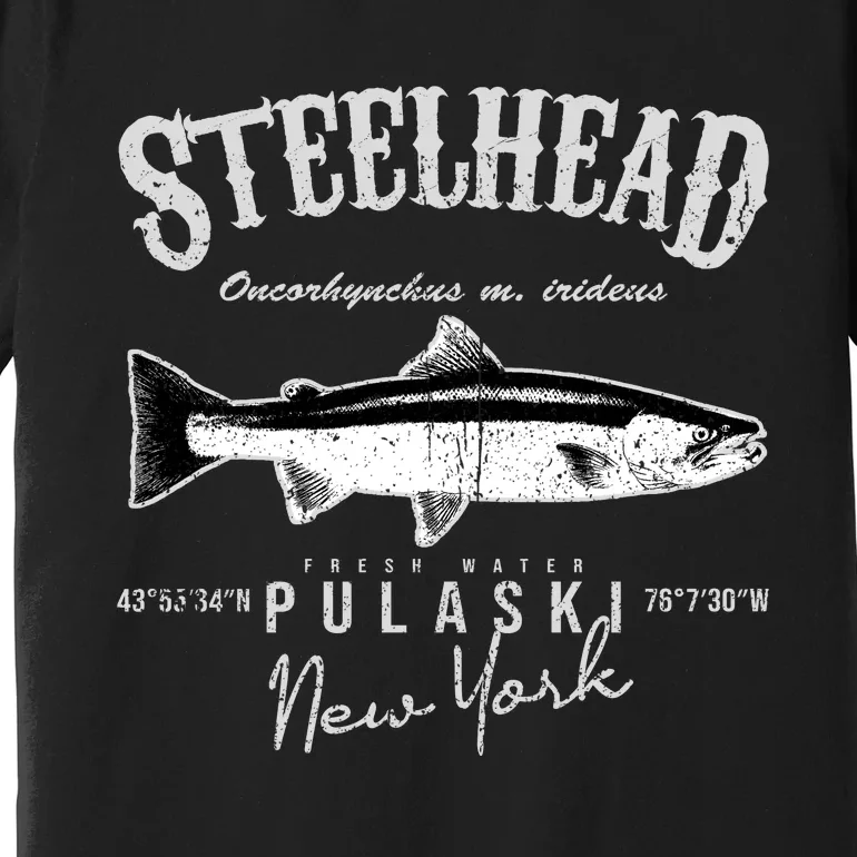 Steelhead Bass At Pulaski New York Premium T-Shirt