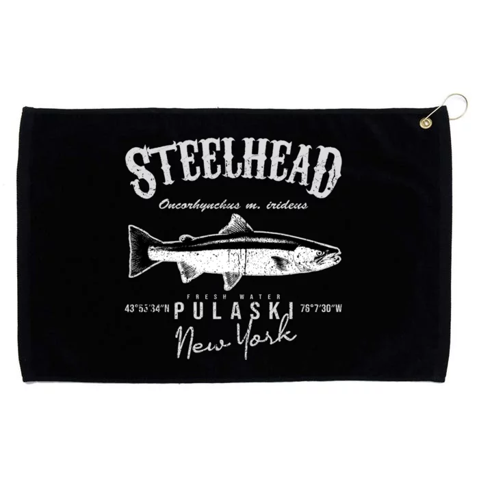 Steelhead Bass At Pulaski New York Grommeted Golf Towel