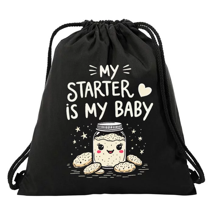 Starter Bread Baking Bakery Sourdough Starter Baker Drawstring Bag