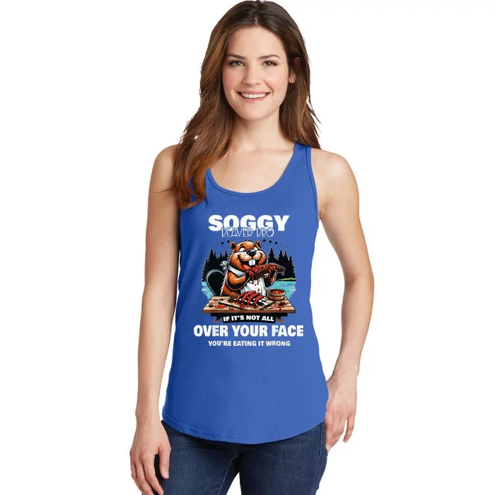 Soggy Beaver Bbq If ItS Not All Over Your Face Ladies Essential Tank