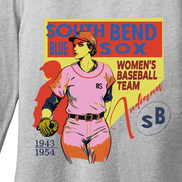 South Bend Blue Sox Womens CVC Long Sleeve Shirt