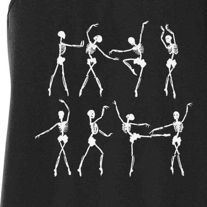 Skeleton Ballerinas Ballet Dance Cute Halloween Costume Women's Racerback Tank