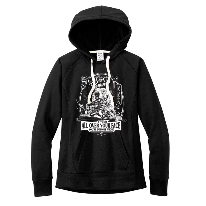 Soggy Beaver Bbq Funny Women's Fleece Hoodie