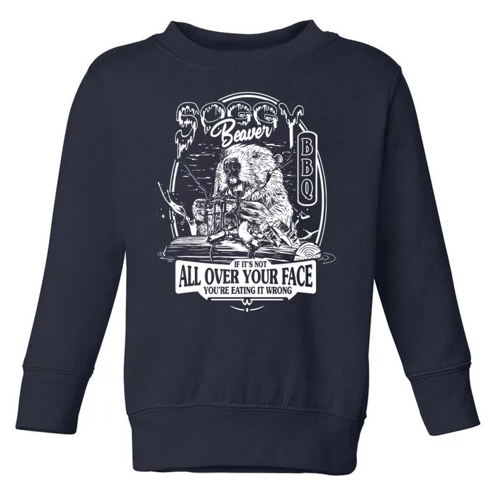 Soggy Beaver Bbq Funny Toddler Sweatshirt