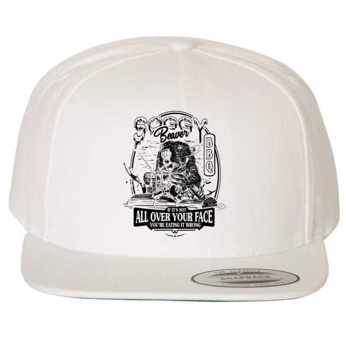 Soggy Beaver Bbq Funny Wool Snapback Cap