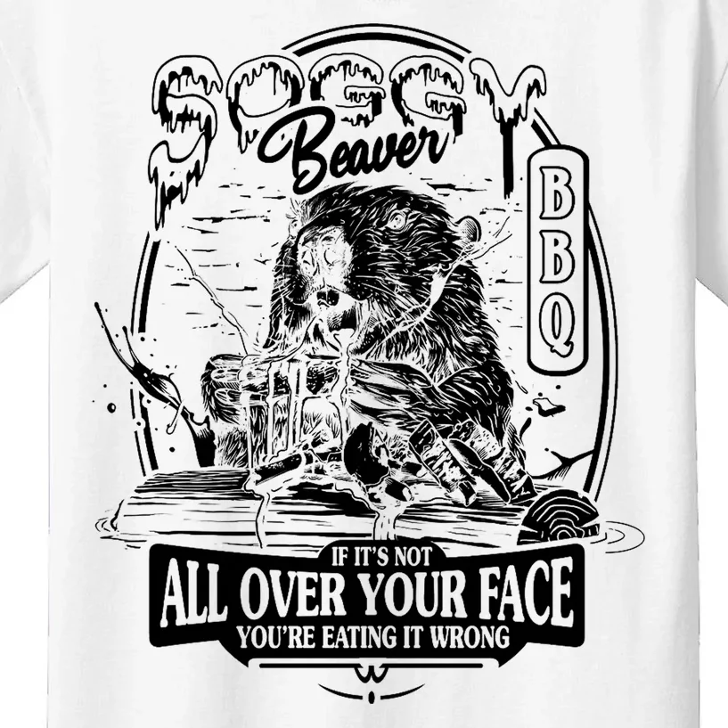 Soggy Beaver Bbq Funny Kids T-Shirt