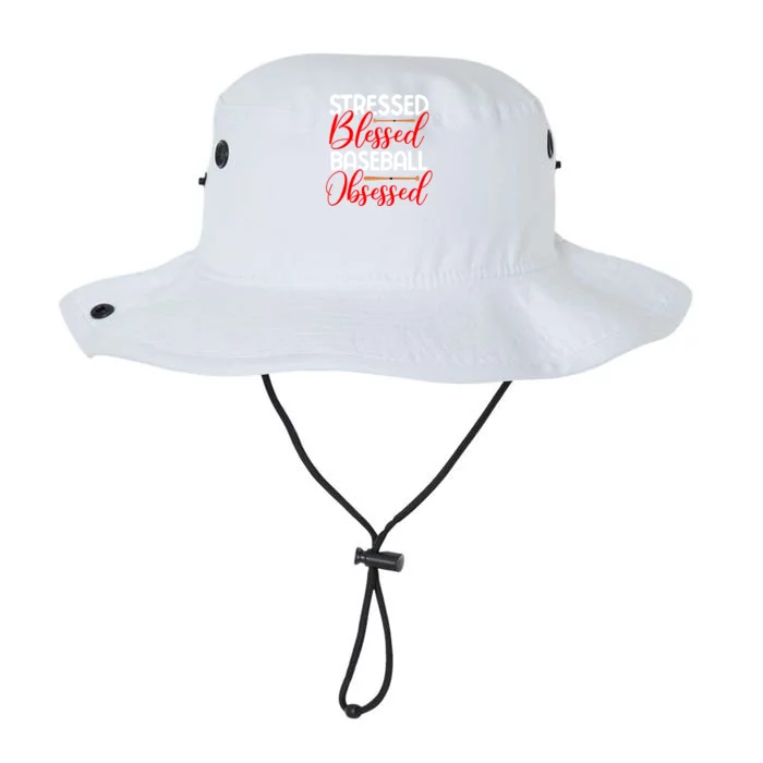 Stressed Blessed Baseball Obsessed Gift Legacy Cool Fit Booney Bucket Hat