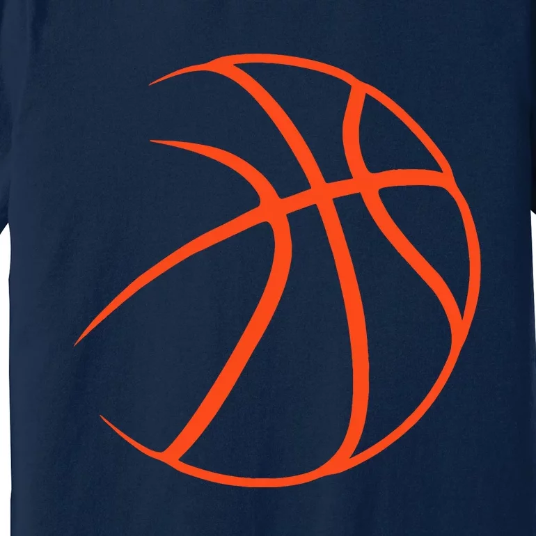 Silhouette Ball Basketball Player Sports Lover Hoop Premium T-Shirt