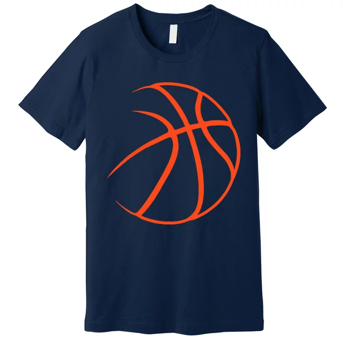 Silhouette Ball Basketball Player Sports Lover Hoop Premium T-Shirt