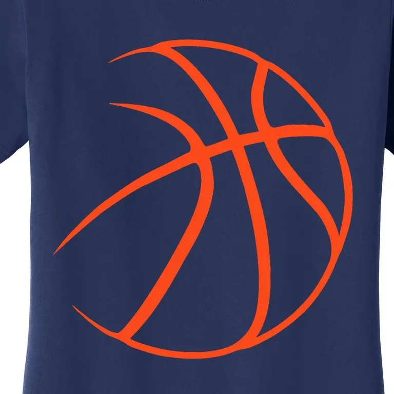 Silhouette Ball Basketball Player Sports Lover Hoop Women's T-Shirt