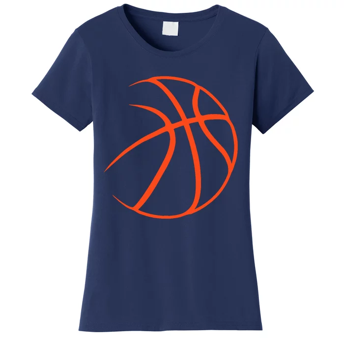 Silhouette Ball Basketball Player Sports Lover Hoop Women's T-Shirt