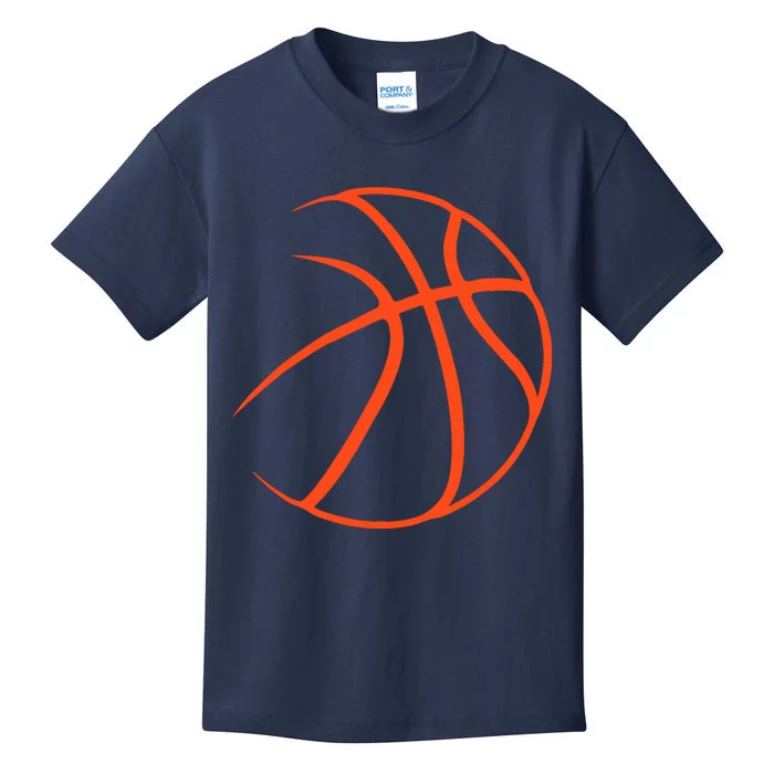 Silhouette Ball Basketball Player Sports Lover Hoop Kids T-Shirt