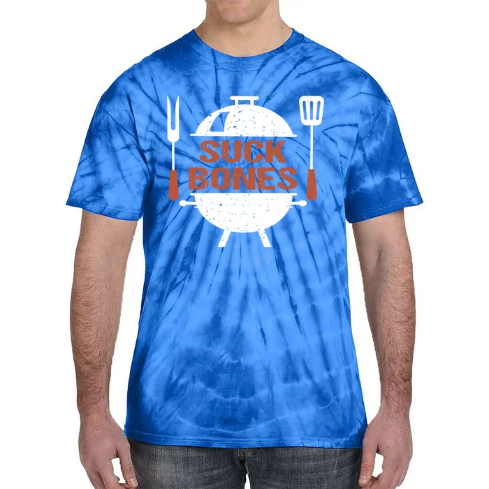 Suck Bones Bbq Grill Barbecue Gift Tie-Dye T-Shirt