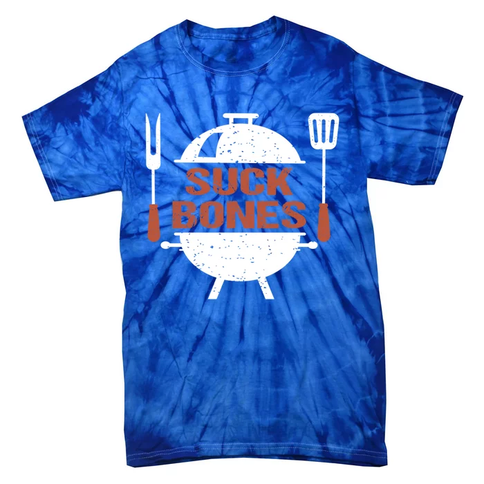 Suck Bones Bbq Grill Barbecue Gift Tie-Dye T-Shirt