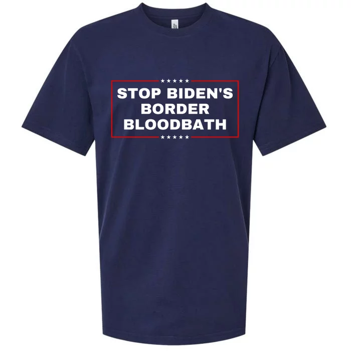 Stop BidenS Border Bloodbath Sueded Cloud Jersey T-Shirt