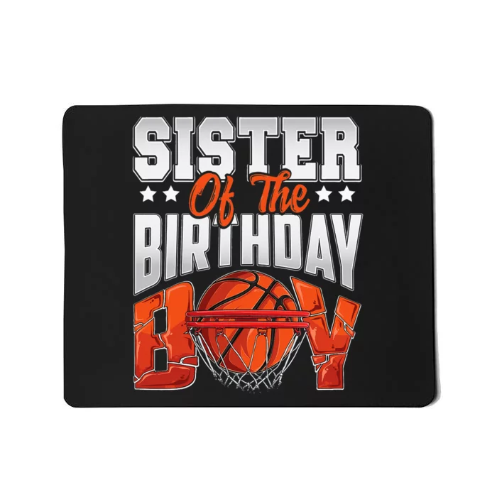 Sister basketball birthday Family Baller b-day Party Mousepad