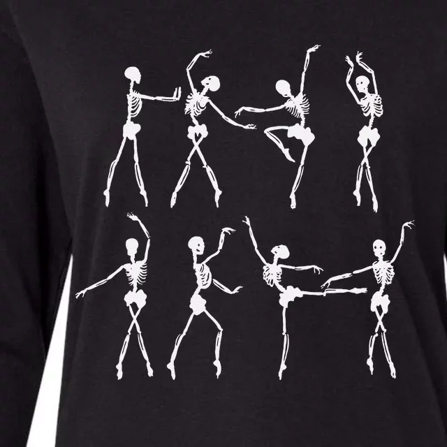 Skeleton Ballerinas Ballet Dance Cute Halloween Costume Girl Womens Cotton Relaxed Long Sleeve T-Shirt