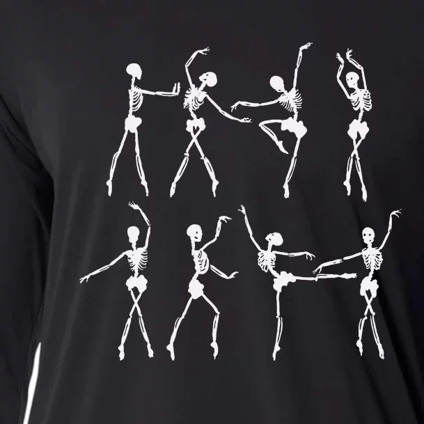 Skeleton Ballerinas Ballet Dance Cute Halloween Costume Girl Cooling Performance Long Sleeve Crew