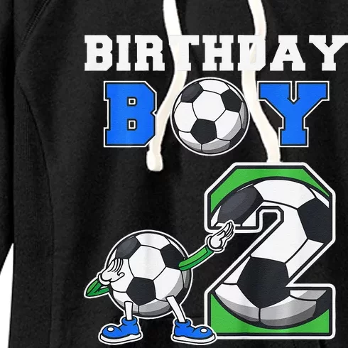 Soccer Birthday Boy 2nd Soccer Birthday Party 2 Year Old Women's Fleece Hoodie