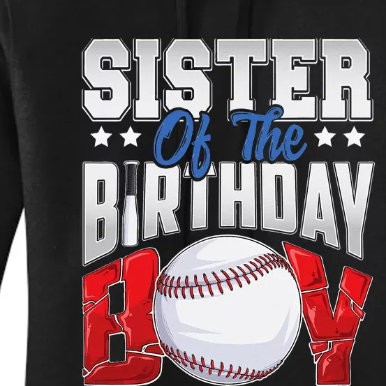 Sister Baseball birthday Family Baller bday Party Women's Pullover Hoodie